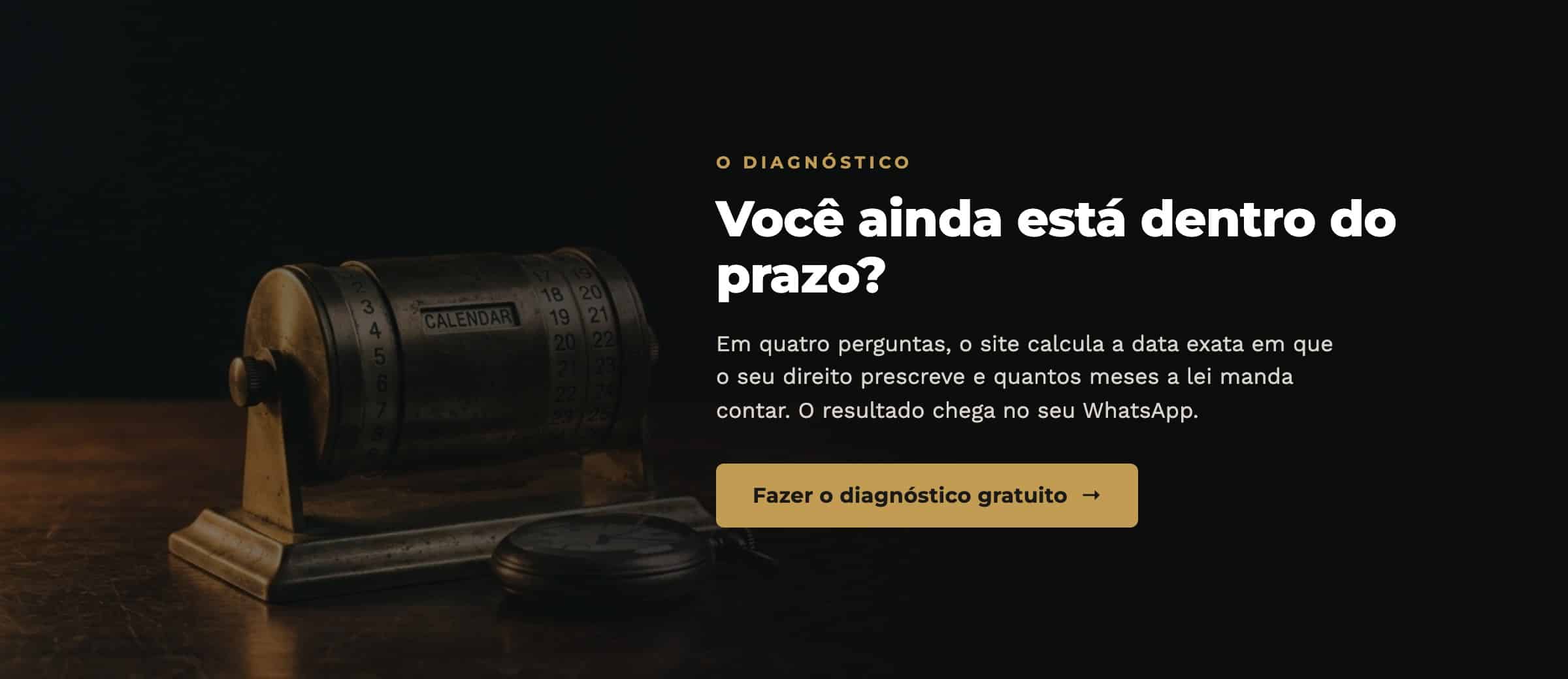 Faça o diagnóstico gratuito da sua licença-prêmio em pecúnia