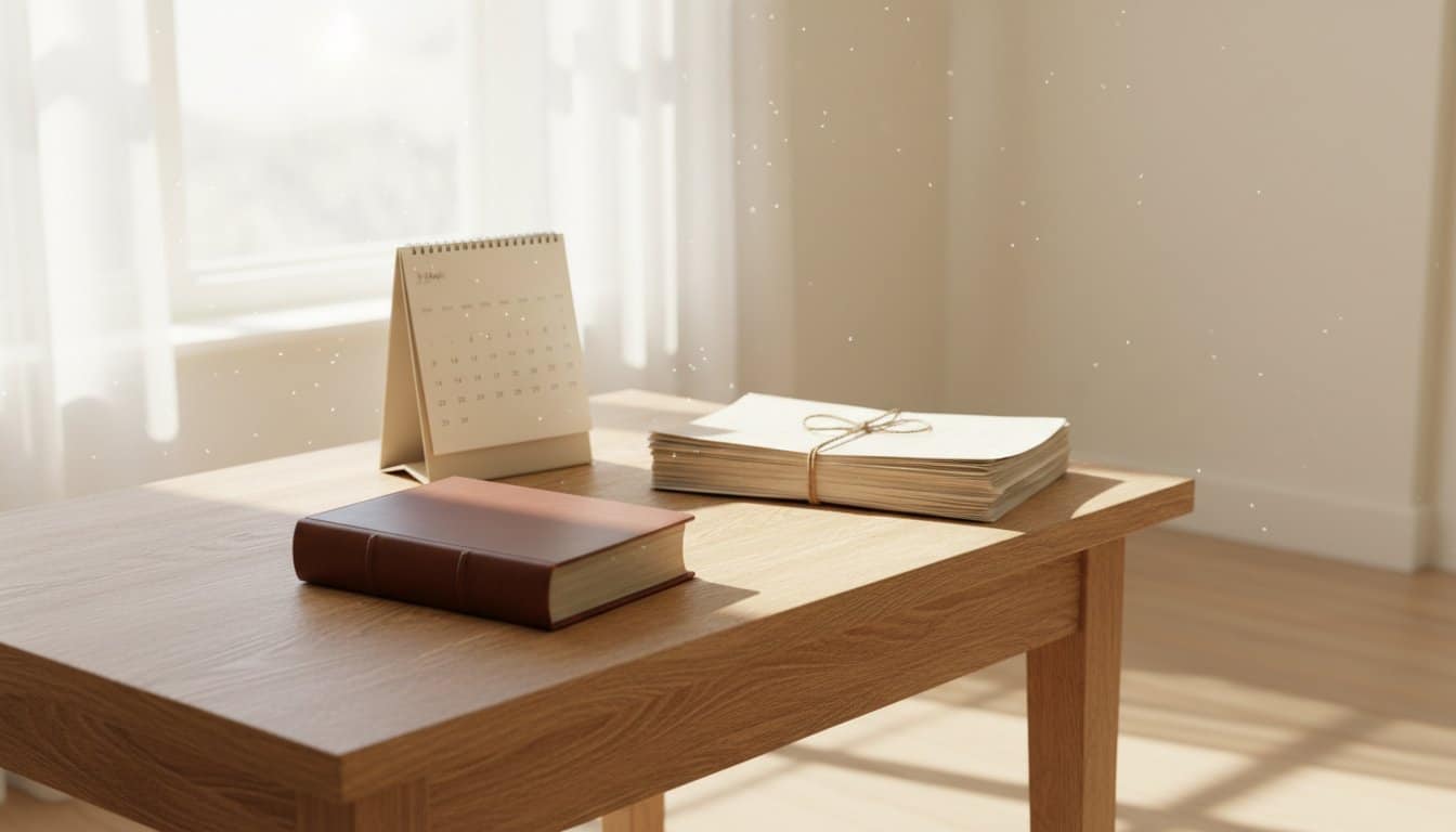 Mesa de escritório com documentos e livro que representam a licença-prêmio de servidores públicos no Rio Grande do Sul convertida em dinheiro